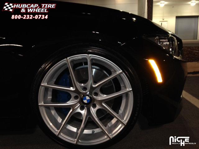 vehicle gallery/bmw 335i niche targa m131  Silver & Machined wheels and rims